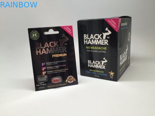 Erkek Seks İyileştirme Hapları / Kart Ambalajları İçin Kırmızı Mamba Kağıt Kutusu