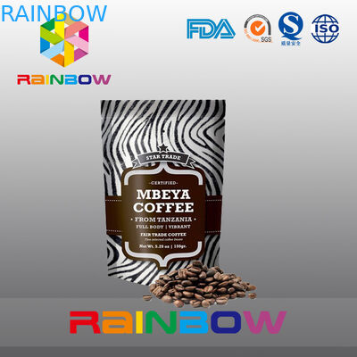 Valf Ve Fermuarlı Plastik Torbalar Ambalaj Alüminyum Folyo Kahve Çekirdekleri Çanta Stand Up