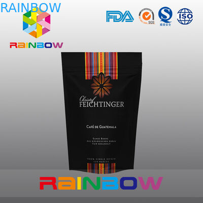 Valf Ve Fermuarlı Plastik Torbalar Ambalaj Alüminyum Folyo Kahve Çekirdekleri Çanta Stand Up