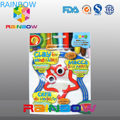 Şeker / Snack Gıda İçin Özel Logo Coloful Üç Yan Seal Şeffaf Plastik Torbalar Paketleme