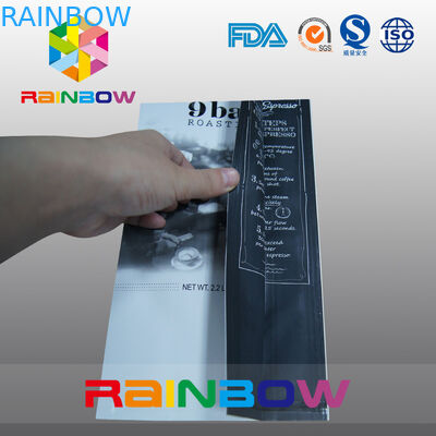 Özel Tasarım Alüminyum Folyo Kahve Kese / Valfli Yan Köşe 5lb Kahve Torbası