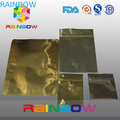 Elektronik Ürünler İçin Ambalaj Altın Alüminyum Folyo Karşıtı Statik Çanta Fermuar Kılıfı