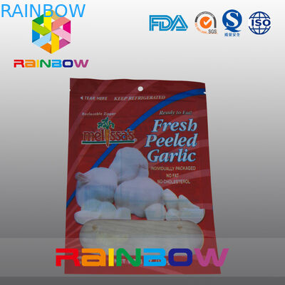 Kırmızı / Beyaz Mylar Plastik Pencere Torbası Fermuarlı Üstlü Yiyecek / Taze Sıkma Çörek otu