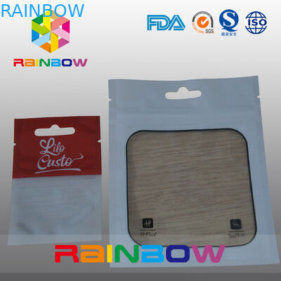 Mylar kilitli torba plastik torbalar ürünler için şeffaf pencereli ambalaj