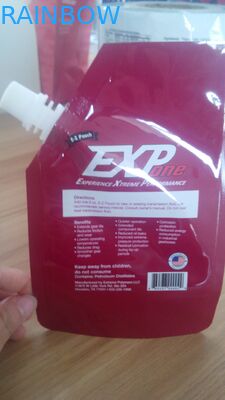 FDA Standart Kırmızı Sıvı Ambalaj Plastik Torba / Esnek Stand Up Borulu kese