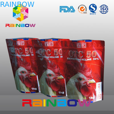 Fermuar / Plastik Gıda Sınıfı Hayvan Tukey Gıda Çanta ile Pet Gıda Kılıfı Stand Up