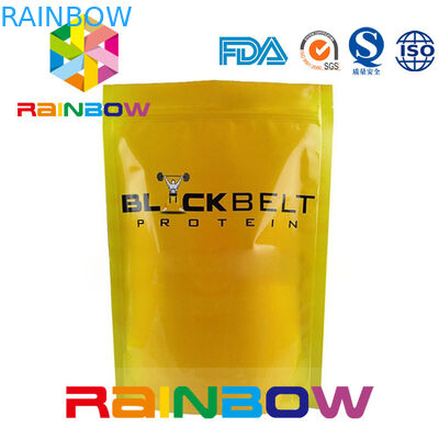 Parlak Stand Up Takviyeler Alüminyum Folyo Çanta Ambalaj Zip Kilit Toz Torbası