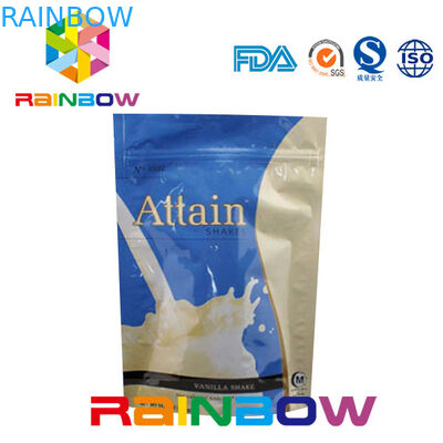 Baskılı Alüminyum Folyo Peyniraltı Suyu Protein Tozu Packaigng Kılıfı Fermuarlı Düzeltme