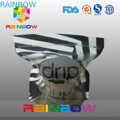 Zebra Çizgileri Noni Damla Çanta, Şık Kompozit Mylar Kılıfı Stand Up