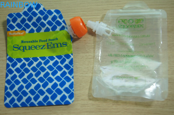 Açılıp kapanabilir Gıda Sınıfı Stand Up Kilitli Bebek Maması Yan Borulu Çanta Özel Baskılı