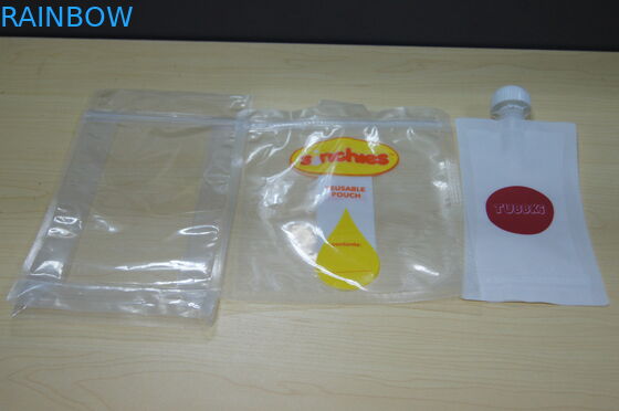 Açılıp kapanabilir Gıda Sınıfı Stand Up Kilitli Bebek Maması Yan Borulu Çanta Özel Baskılı