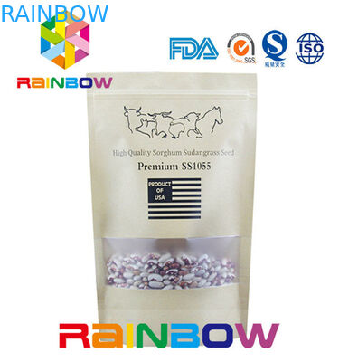 Hindistan Cevizi Cipsleri İçin Gıda Sınıfı Stand Up Fermuarlı Çanta / Pet Yiyecek / Snack / Bisküvi