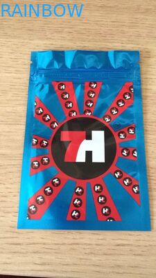 Üç Taraflı Isıya Dayanıklı Fermuarlı Bitkisel Tütsü Alüminyum Folyo Çanta