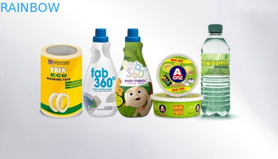 Süt Beyaz PVC / PET Shrink Sleeve Etiketleri Isıya Duyarlı Gravür Baskı