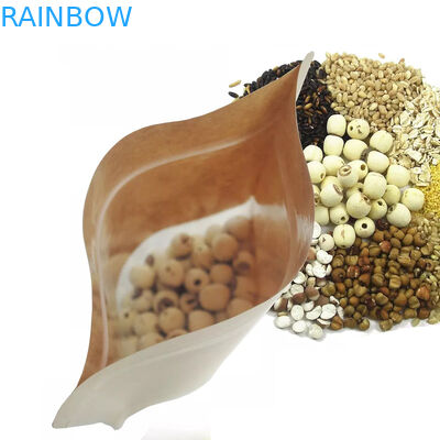 Gıda Sınıfı Kraft Kağıt Torba Temizle Pencere / Fasulye, Şeker, Ekmek, Kahve