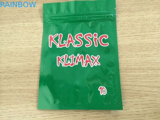 Geri dönüşümlü Lamine Alüminyum Folyo Ambalaj Bitkisel - Tütsü Mylar Kilitli Torba