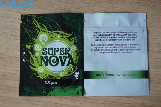 Gıda için 3 Yan Mühürlü Alüminyum Folyo Çanta Ambalaj Zip Kilit Lamine Çanta