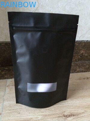 Geri dönüşümlü Alüminyum Folyo Çanta Ambalaj Lamine Pencere Standlı Matt Mylar Kılıfı Stand Up