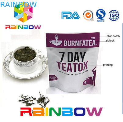 Yan Gusseted Doy Paketi Kraft Kağıt Çay Paketleme Çantası Alüminyum Folyo Plastik Kilitli Kese