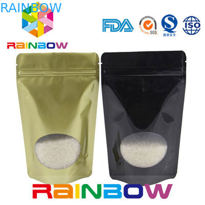 kilitli ve açık pencereli özelleştirilmiş baskılı alüminyum folyo ambalaj poşetleri