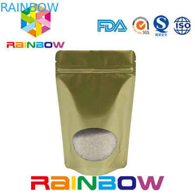 kilitli ve açık pencereli özelleştirilmiş baskılı alüminyum folyo ambalaj poşetleri