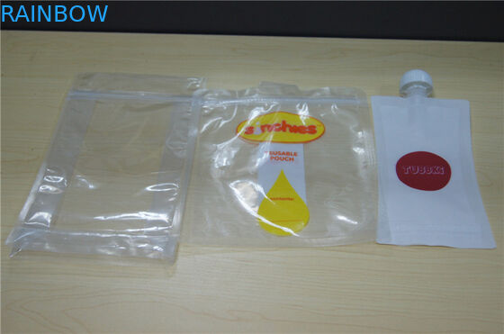 FDA Onaylı 500ml Organik Fermente Ballı İçecek Paketlemesi Stand Up Borulu Çanta