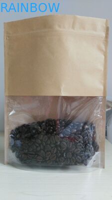 Özelleştirilmiş Kağıt Torbalar Geri Dönüştürülebilir Stand Up Kahverengi Kraft Kağıt Torba OEM