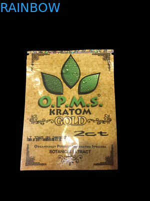 Kratom Bitkisel Tütsü Ambalaj Fermuar Kilit Çanta, 3ct OPMS Kapsül Kratom Çanta