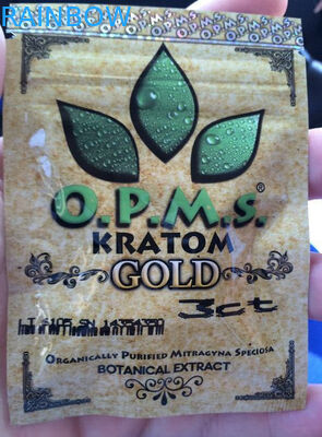 Özel kratom bitkisel tütsü ambalaj / 3ct OPMS kapsüller kratom çantası