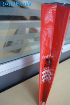 Valfli özelleştirilmiş yan köşebent alüminyum folyo kahve torbaları, kırmızı yeşil