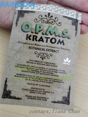 Kratomdan elde edilen geliştirilmiş kratom tozu için alüminyum folyo stand up çantası