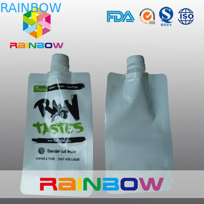 350ml 500ml 1L Folyo Poşet Ambalaj, sızıntı prood parlak beyaz Bacalı Kılıfı