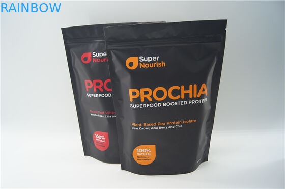 Özelleştirilmiş 500g Alt Kıskaçlı Çanta, Protein Folyosu Stand Up Kilitli Kılıfı