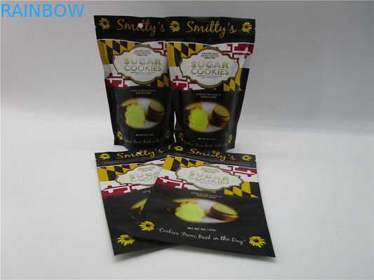 Food Grade Açılıp Kapanabilir Snack Bag Ambalajı, 8oz Stand Up aperatif ambalaj poşetleri Folyo Astarlı