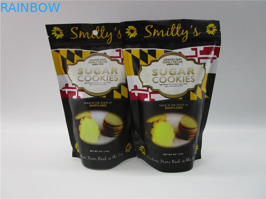 Food Grade Açılıp Kapanabilir Snack Bag Ambalajı, 8oz Stand Up aperatif ambalaj poşetleri Folyo Astarlı