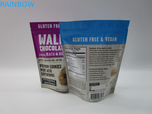 Özel etiket ayağa fermuarlı kese, aperatif yiyecek paketleme alüminyum folyo