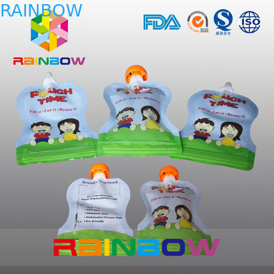 Meyve suyu / süt için kilitli şeffaf ağızlı torbalar