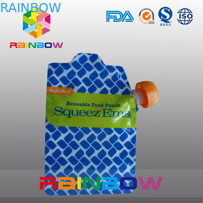 Çevre dostu Gıda sıvı musluğu çanta / musluğu tüp ve kaşıkla paketleme