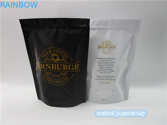 Stand up coffee Plastik Torbalar Ambalaj, alüminyum folyo kahve torbaları gaz alma valfi