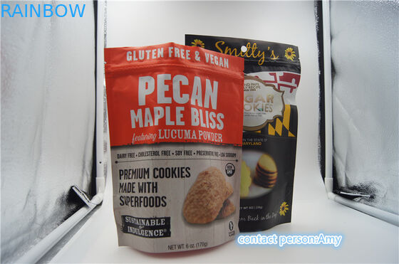 Plastik Snack Gıda Ambalaj Torbaları / Kurabiye İçin Poşet, 10oz Fermuarlı Peynir Kılıfı