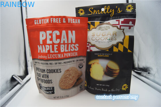 Plastik Snack Gıda Ambalaj Torbaları / Kurabiye İçin Poşet, 10oz Fermuarlı Peynir Kılıfı