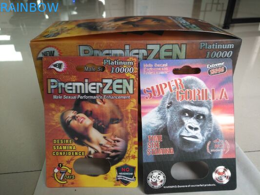 Erkek Geliştirme Hapları Temizle Blister Ambalaj Kağıdı / PP Malzemeleri