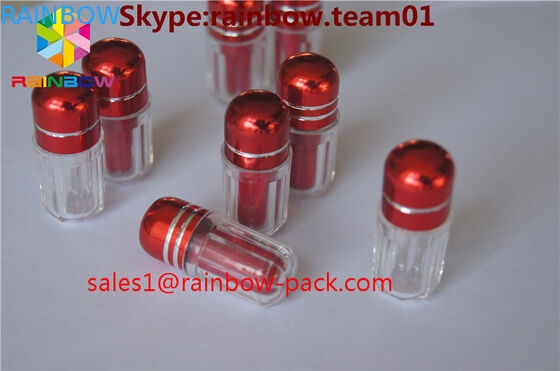 Satılık plastik hap şişeleri kapsül kaplar dick şekilli şişe mavi kapsül kaplar altıgen ve sekizgen şekli