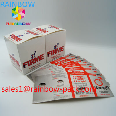 Siyah Mamba Ekran Kutusu Seks Geliştirme Hapları Paketleme Kartı 3D Etkisi Cinsel Hap