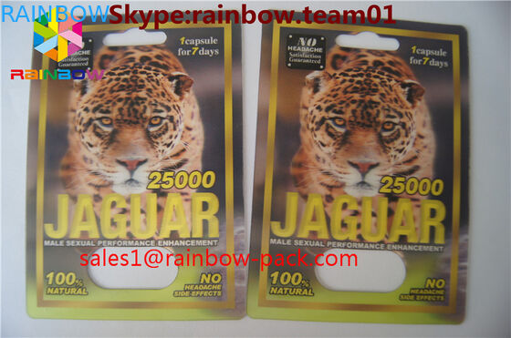 3D baskı kartı FX 25000 merceksi plastik 3D kart Özel baskılı gergedan V7 3D seks pillspackaging 3D seks hapı kartı