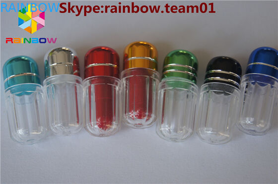 Satılık gergedan boş hap şişeleri ile seks hapı halkası kap kapsül şekilli konteyner toptan hap şişeleri