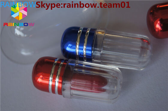 Plastik konteyner kapsül seks hapı şişe metal kapsül şeklindeki kapsül konteyner toptan hap şişeleri haplar kapsül