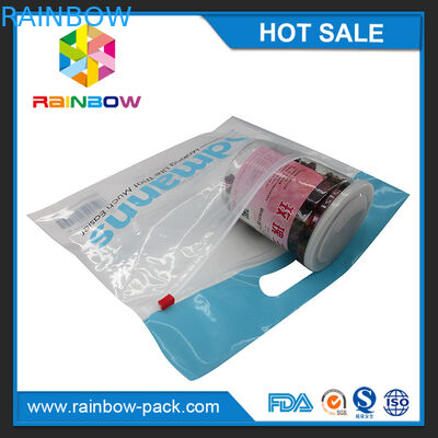 Özelleştirilmiş logo Baskılı çanta özel koku geçirmez çanta ile kaymak kilitli Meyve Ambalaj Çanta askı deliği