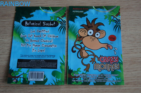 Botanik Özü Baharat Paketleme Torbaları, Klimax Herbal Incense Zip Kilit Plastik Torba