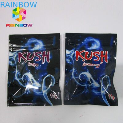 Yeniden kapatılabilir Baharat Bitkisel Tütsü Ambalajı, kilitli mylar torbalar Bir Tarafı Temizle